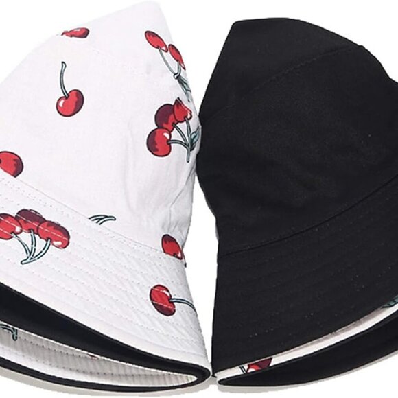 Reversible Unisex Bucket Hat Cotton Sun Rain Protection Travel Accessories - Picture 5 of 5